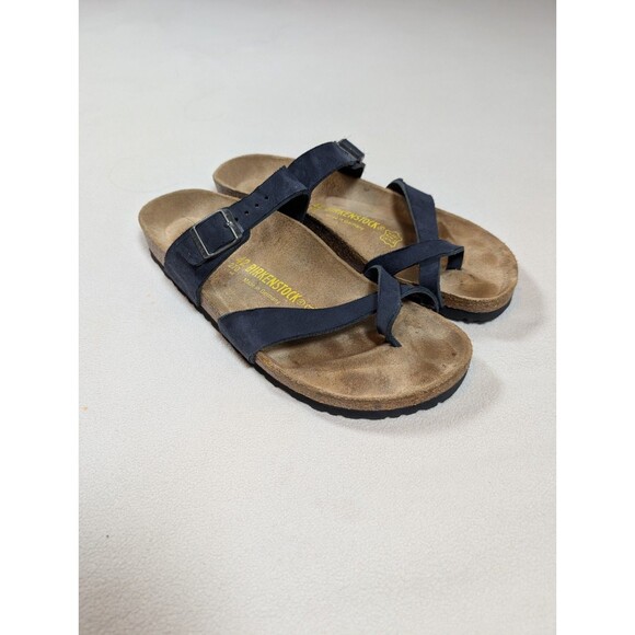 Birkenstock Mayari Blue Leather Sandals Women’s 11 EU 42 Flip Flop - Picture 1 of 7